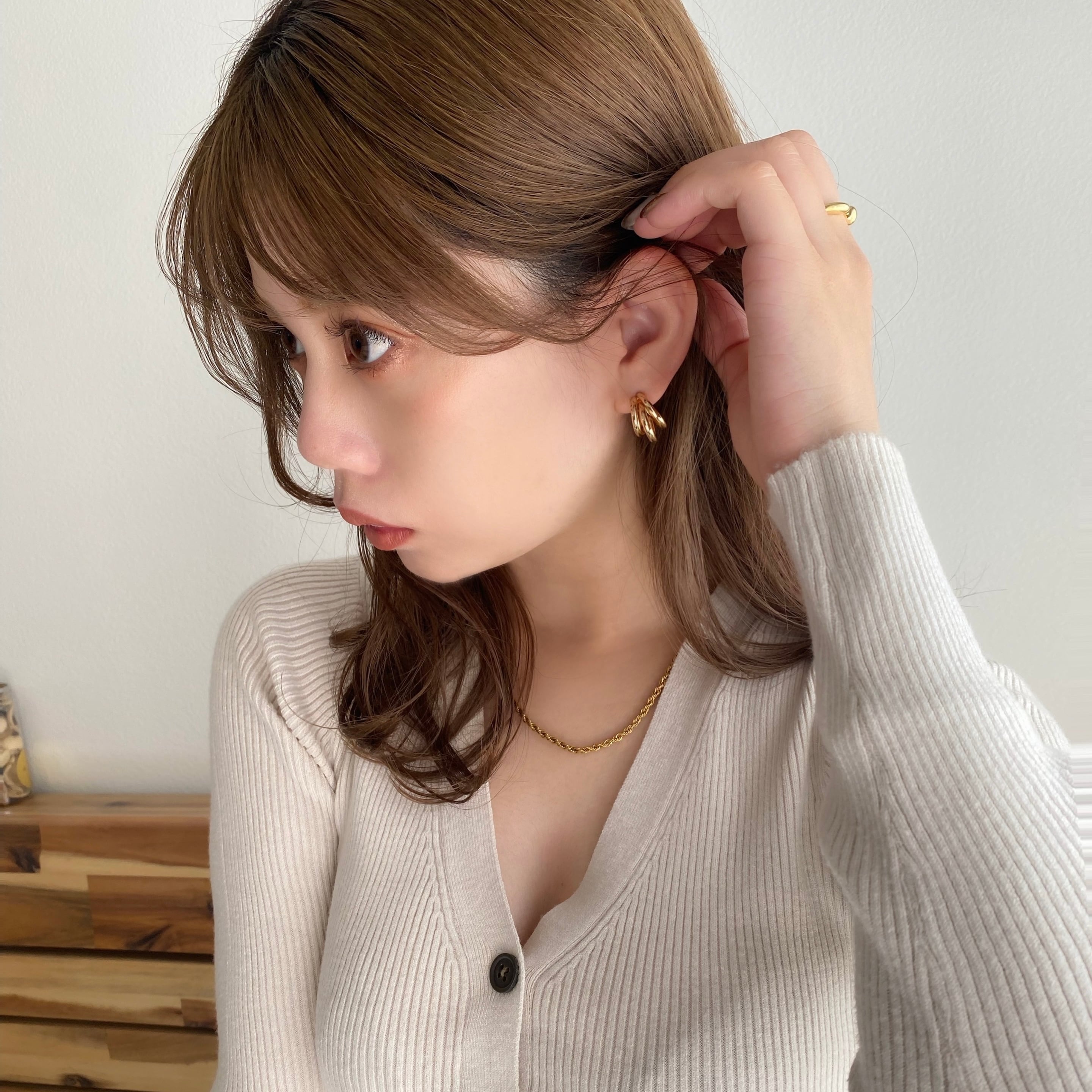 S925針　トリプルフープピアス | none