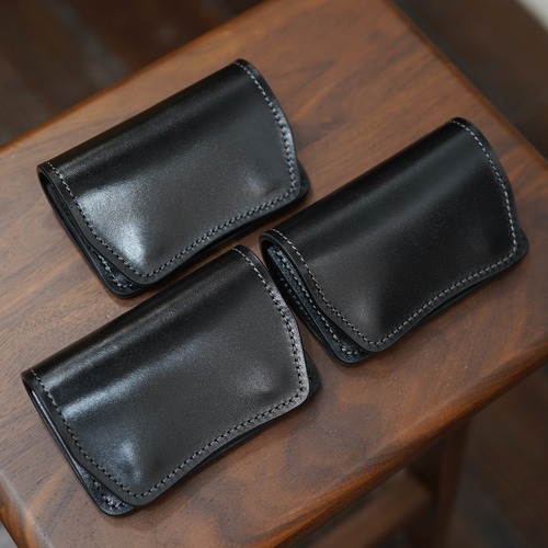 acca bottega　Falce ギャルソンミニ財布　サドルプルアップ　ブラック