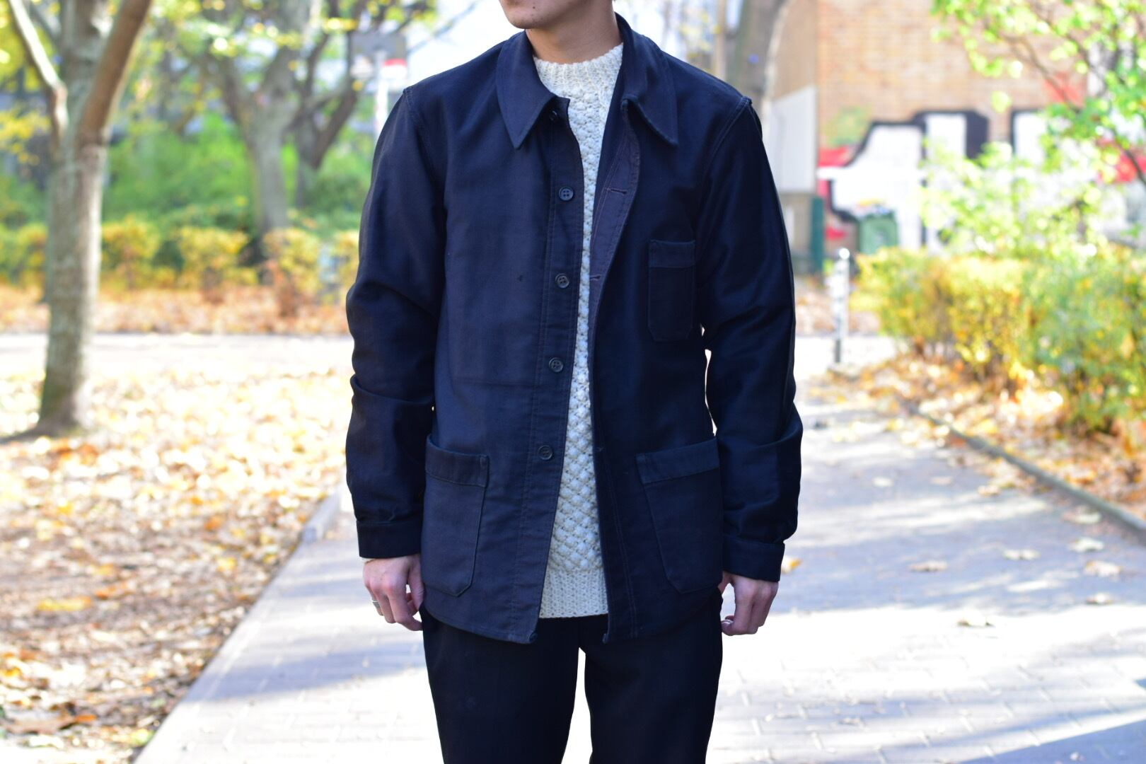 KONECO Dead Stock Blue Moleskin Jacket