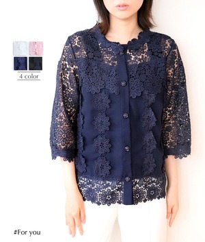 【再入荷】花レース咲き誇るブラウス_a0142104045