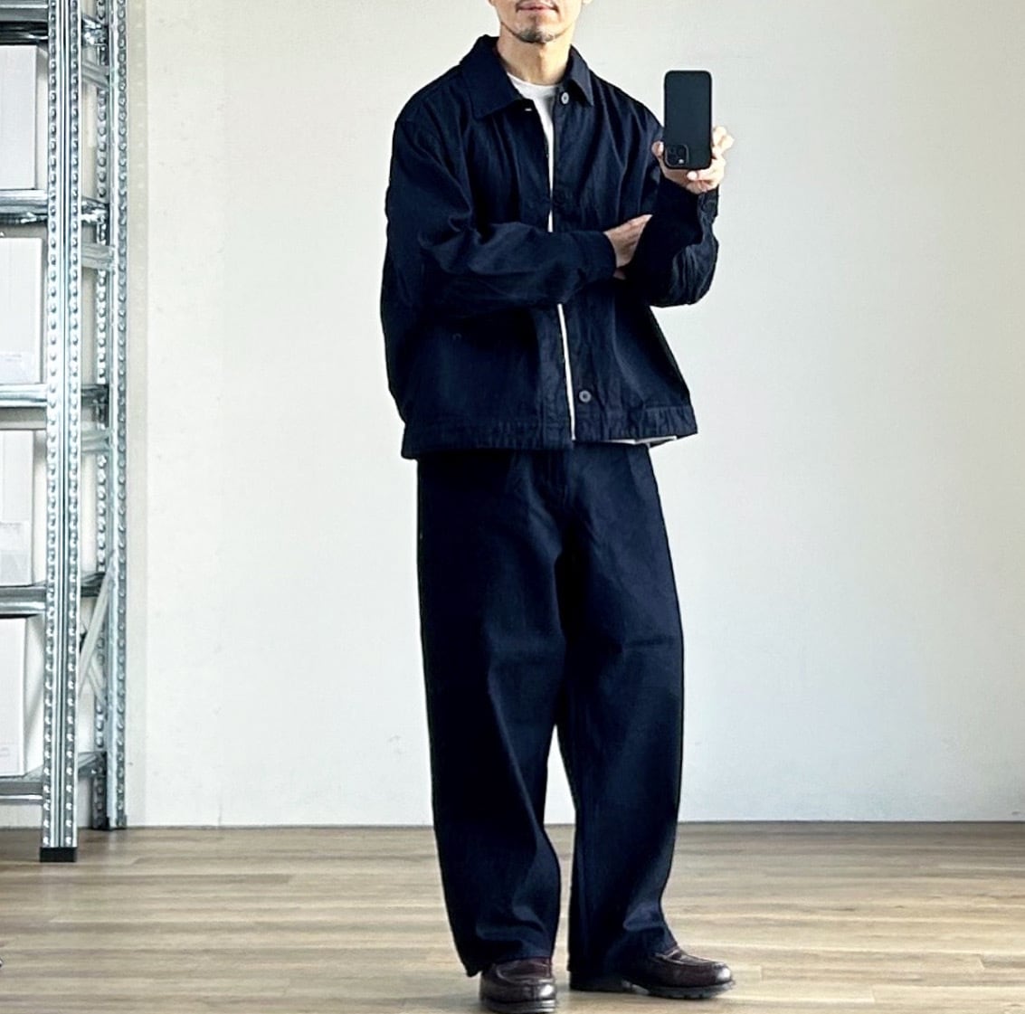 25AW》【STILL BY HAND】12OZ DENIM 1 TUCK PANTS スティルバイハンド