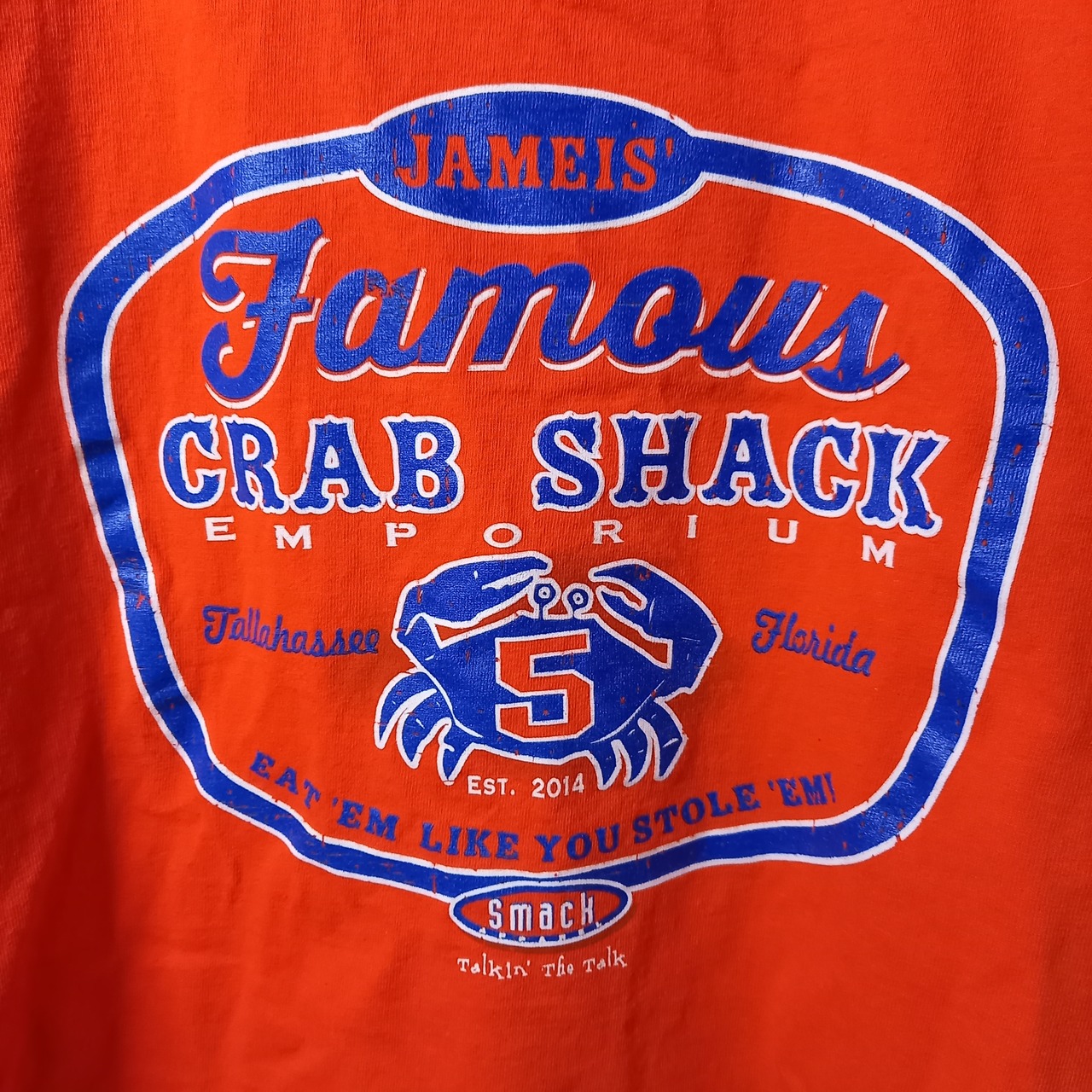 ギルダン　クルーネック　プリントTシャツ　半袖　企業ロゴ　CRAB SHACK