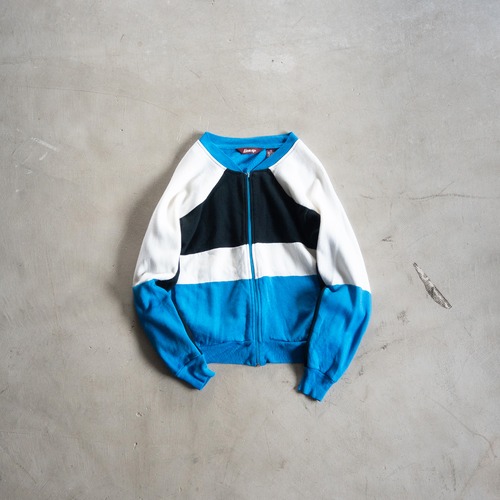 "Line up" '80s vintage Zip sweat jacket