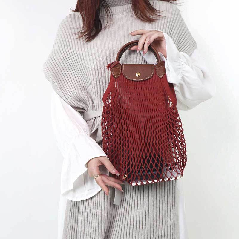 ロンシャン LONGCHAMP ショルダーバッグ レディース ル プリアージュ フィレ L ミニバッグ レッド系 10121HVH