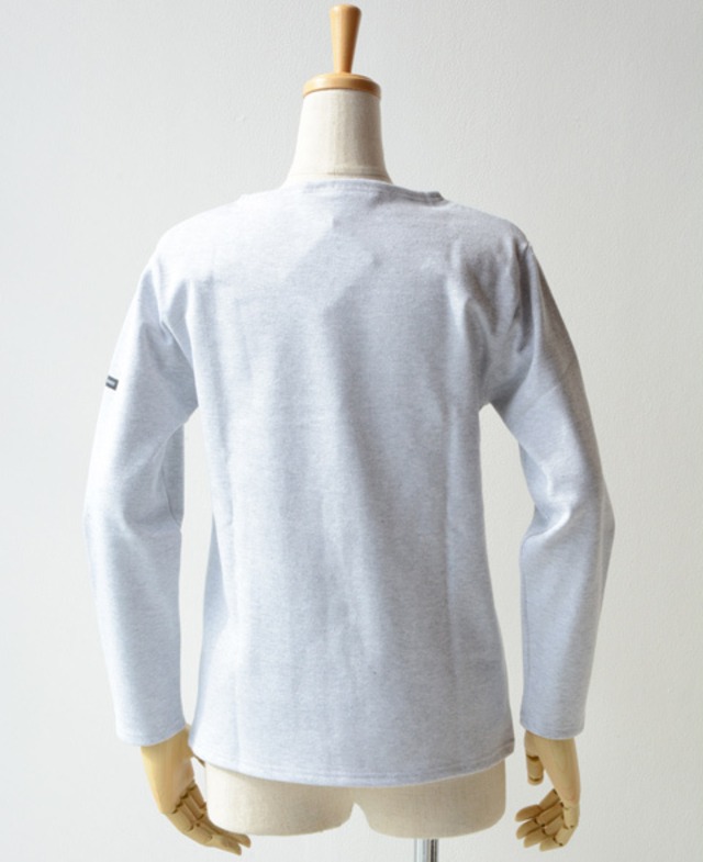 セントジェームス SAINT JAMES 無地ボートネックシャツ(OUESSANT)GRISCLAIR(霜降りペールグレー)