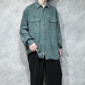 BRUMCH green linen shirt
