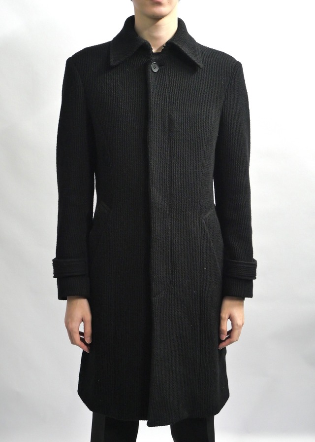 wool belted long coat