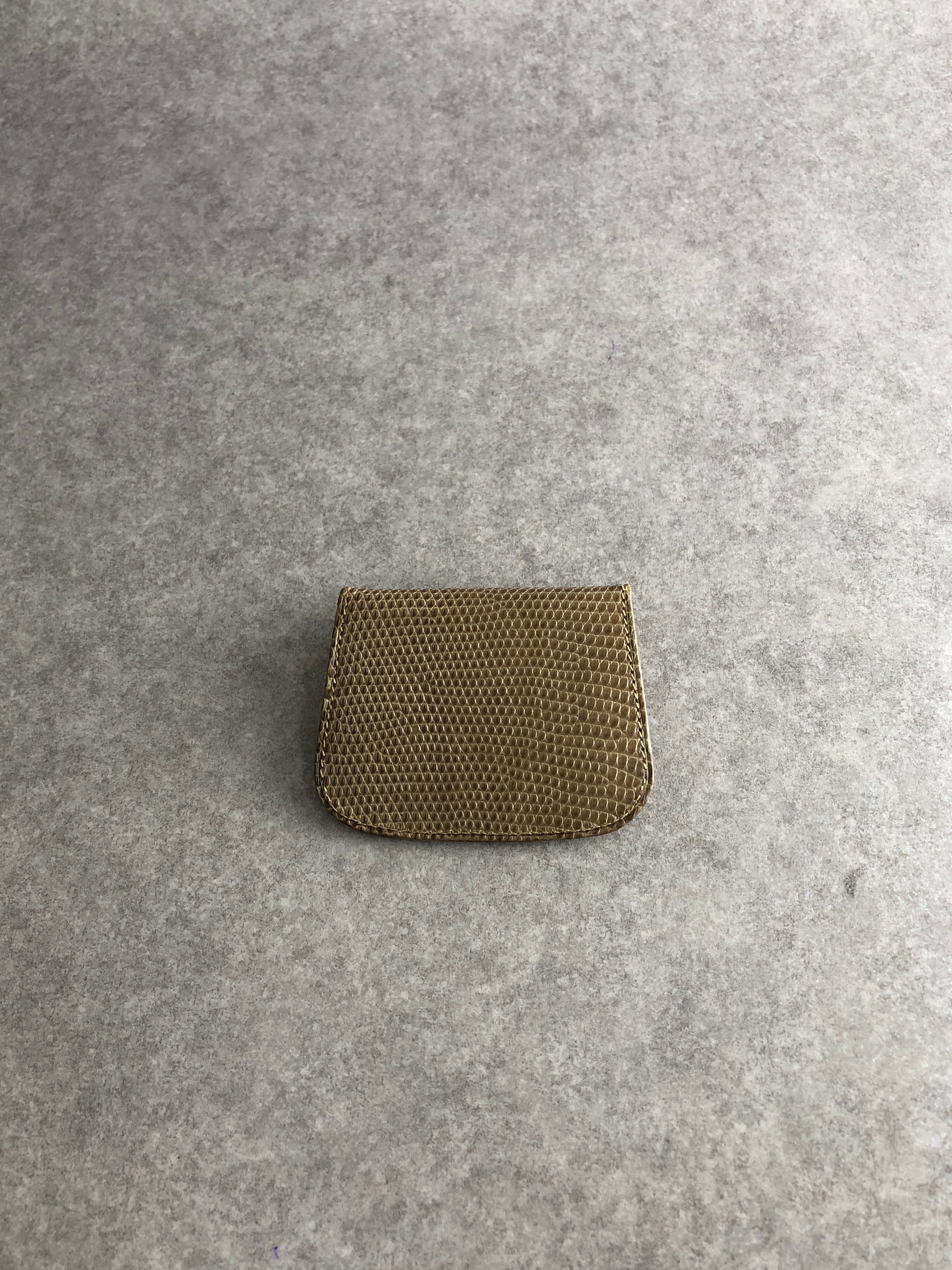 GUCCI グッチ 財布 ブラウン GG リザード型押し コインケース vintage