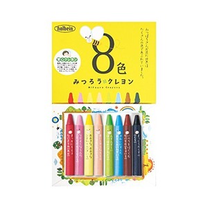 【数量限り】ホルベイン みつろうクレヨン 8色セット 310002
