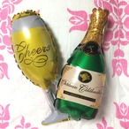 シャンパン&ボトル ミニバルーンセット
