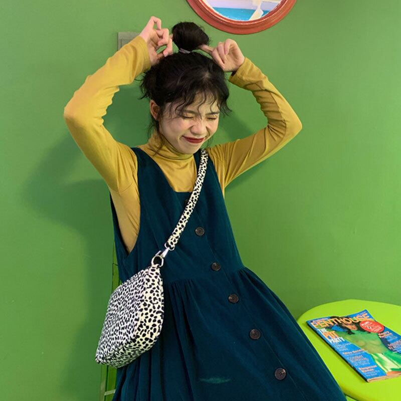 スプリングオータムスカート ルーズ薄手スタイルロングドレス 春物 秋物 長めのストラップ 萌量不足19093885058