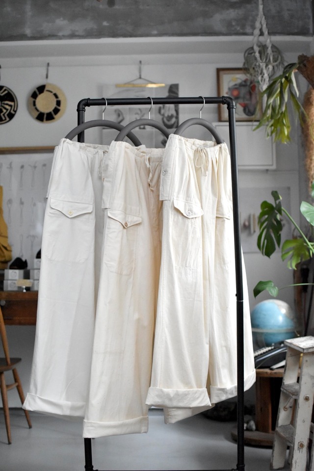 1950's- -vintage- "french military" "alpine trousers" "white" "d.stock"