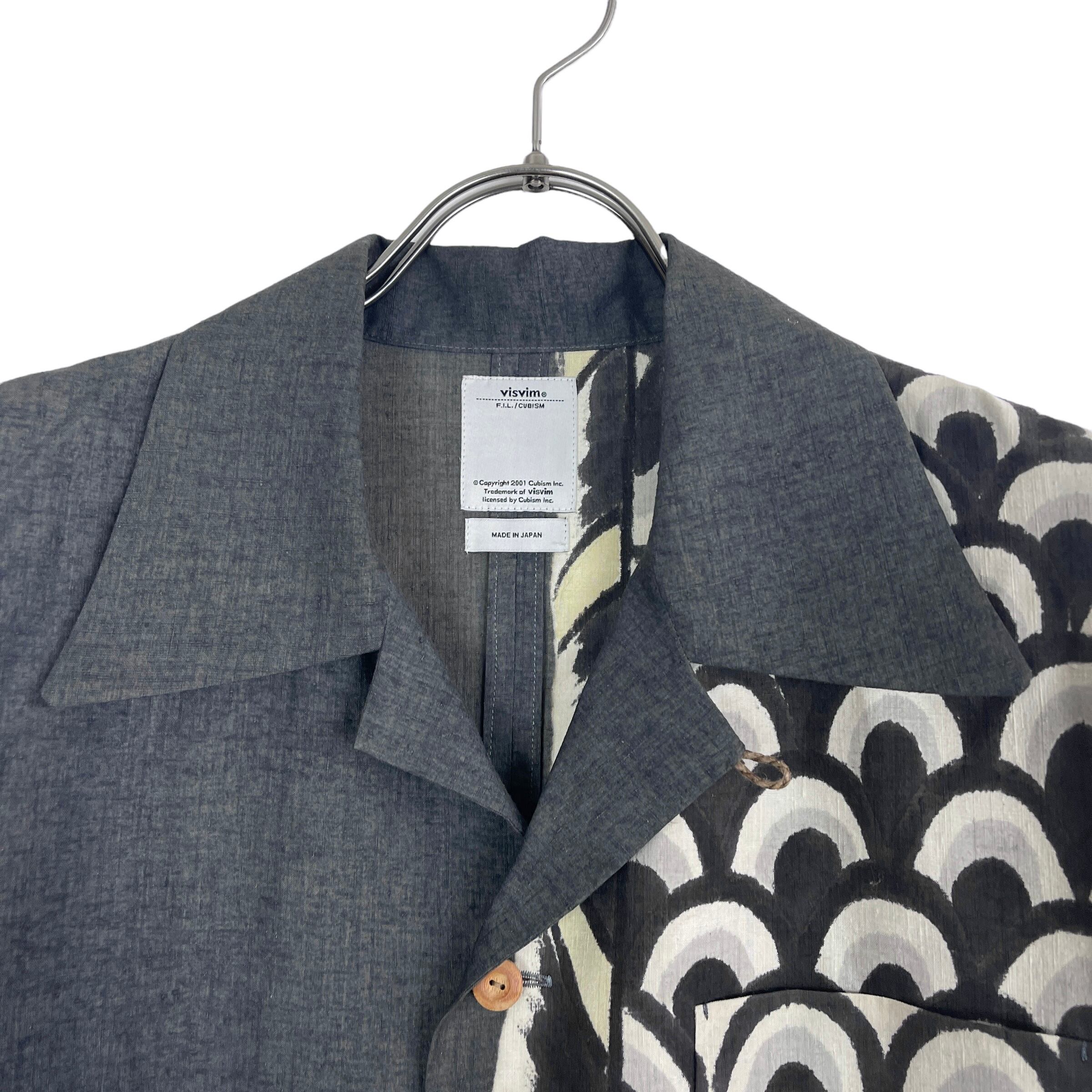 VISVIM(ビズビム) DUKE SHIRT S/S (KYO-YUZEN)15SS (gray) No VISVIM(ビズビム) DUKE SHIRT S/S (KYO-YUZEN)15SS (gray) No
