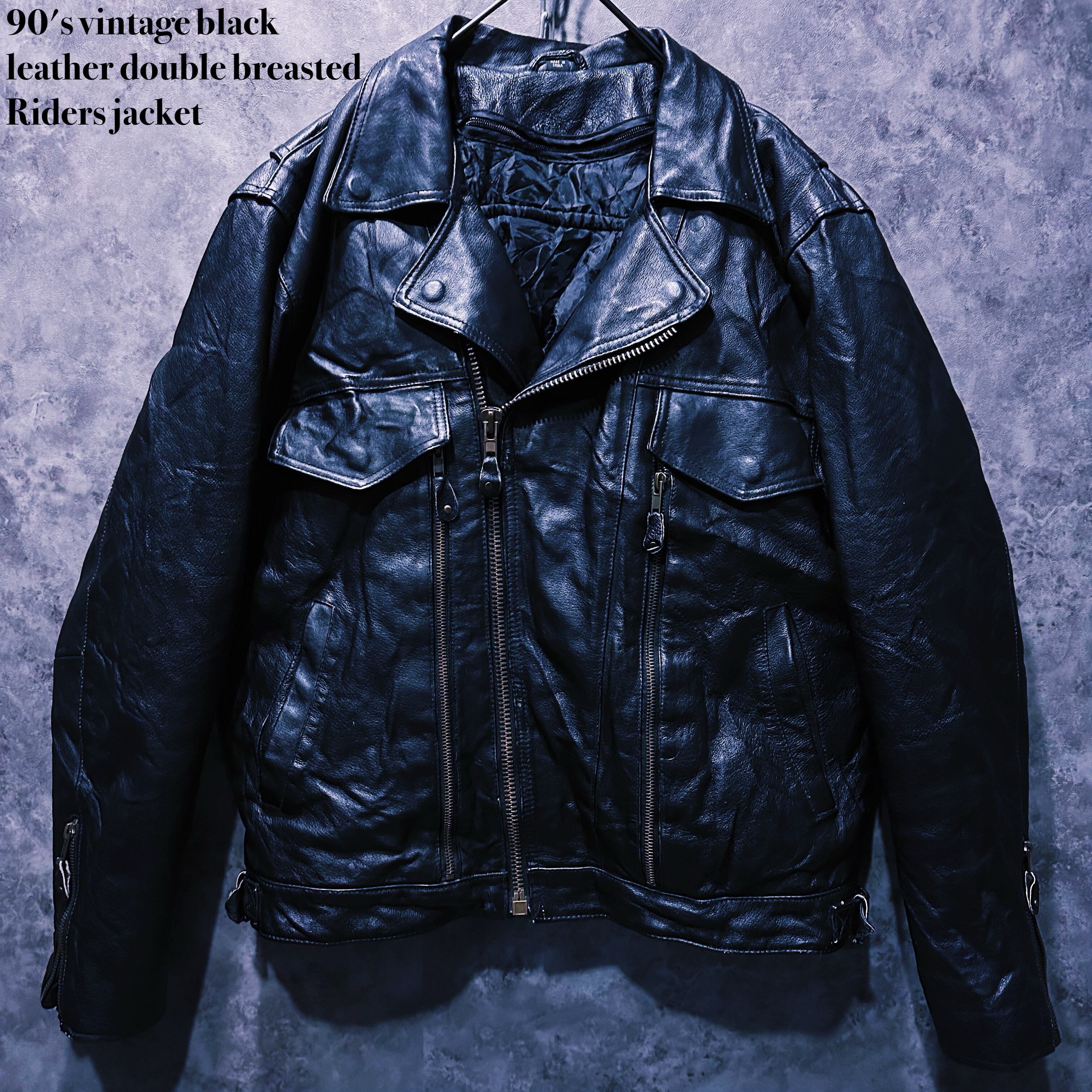 【Italy vintage】90s Leather Double jacket限定セールを適用致します