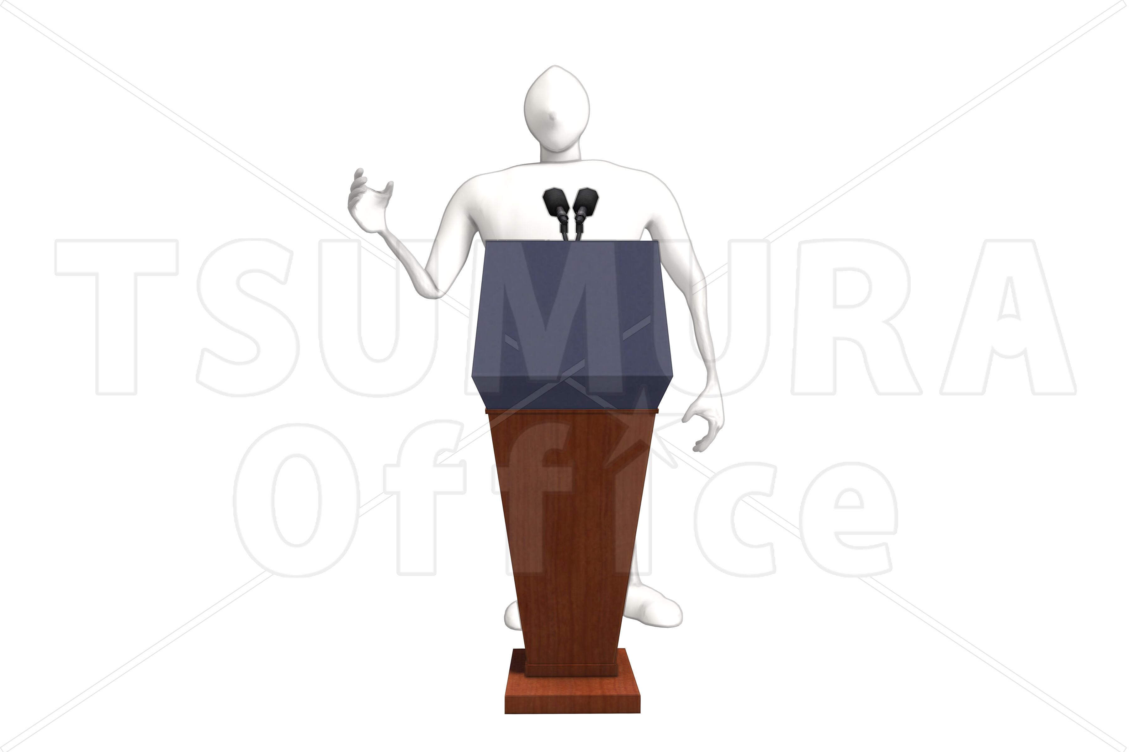 スピーチ人型03(背景透明)