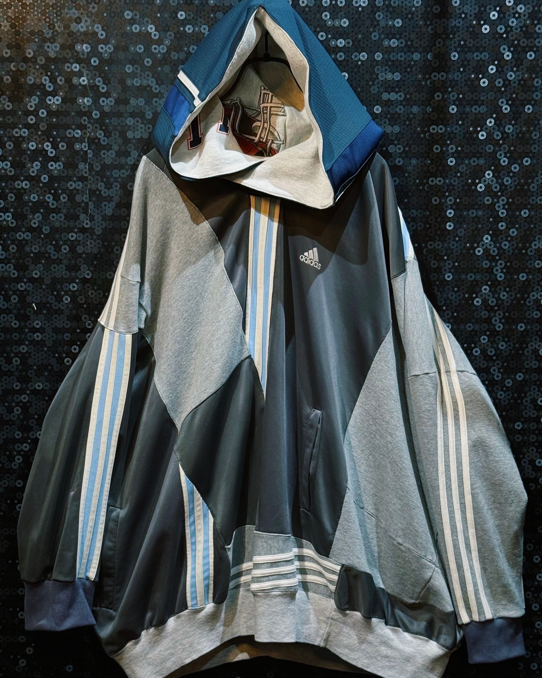 【ÆIEM】Original"Remake"adidas Patchwork Big Silhouette Hoodie