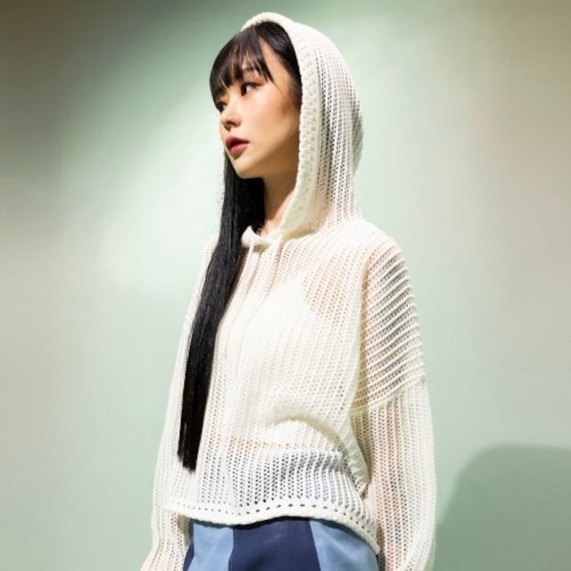 [HIGH SCHOOL DISCO] Summer knitwear hoodie_White 正規品 韓国ブランド 韓国ファッション トップス