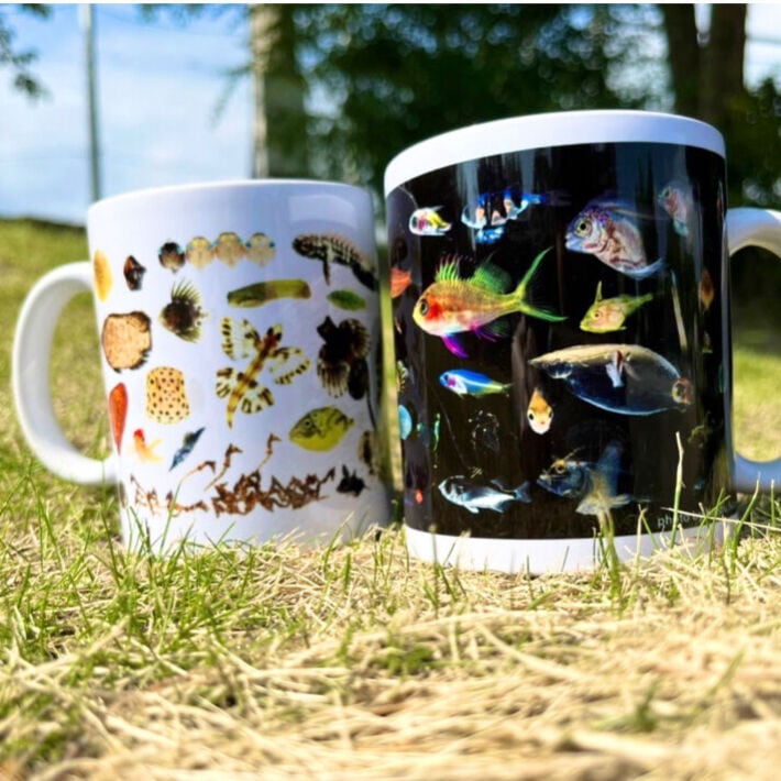 幼魚プリントマグカップ ‐全2色‐ | 幼魚屋オンラインショップ