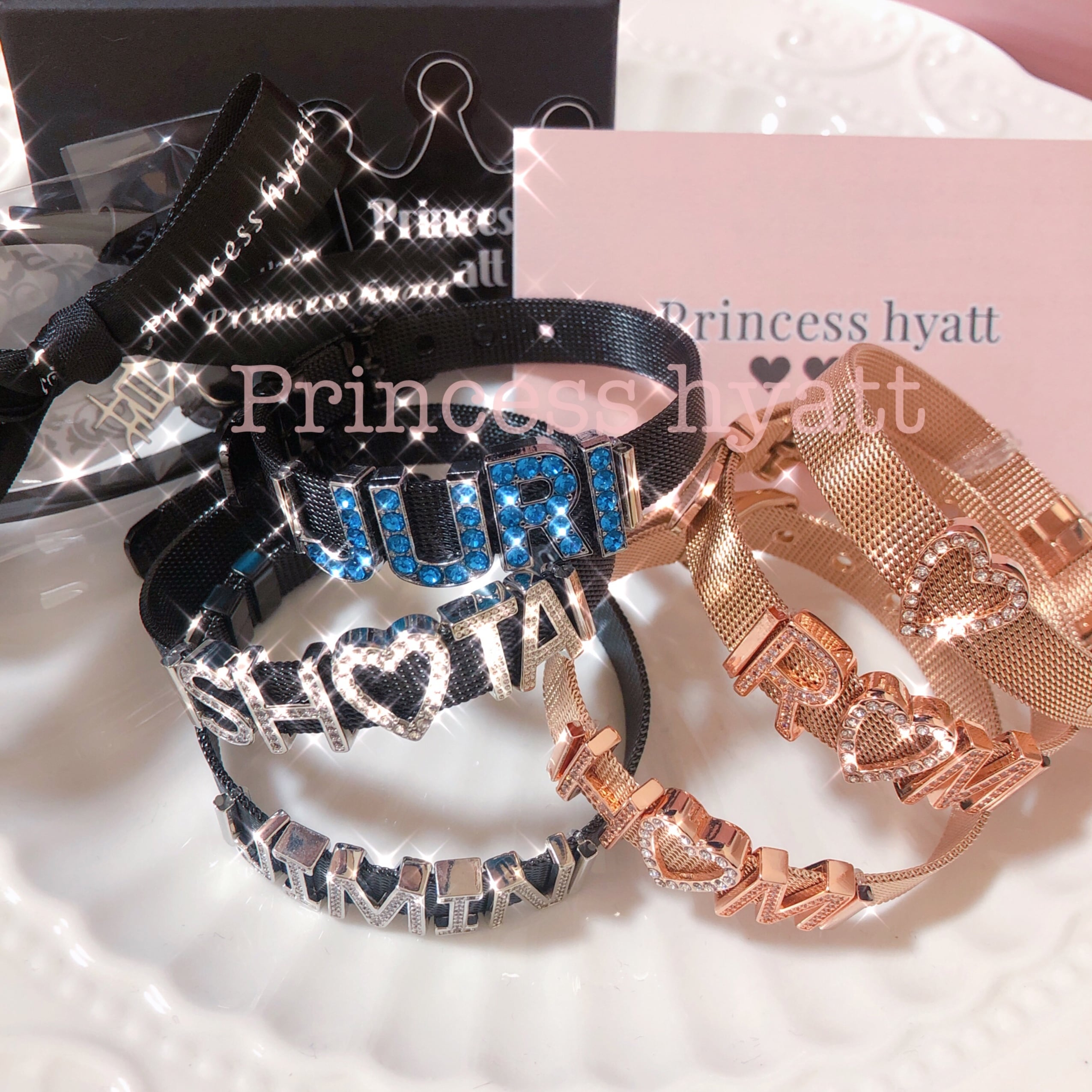 『Letter Jewelry Bracelet』オーダーブレスレット　カスタマイズブレスレット　名入れ　レザーブレスレット　チャームブレスレット