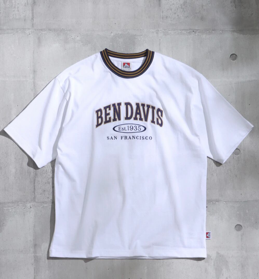 BEN DAVIS (ベンデイビス) ユニバーシティー ビッグシルエット Tシャツ 半袖 (07)ホワイト C-2580044