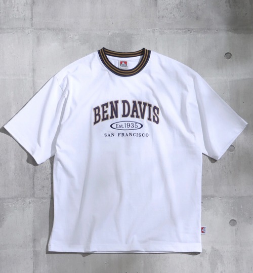 BEN DAVIS (ベンデイビス) ユニバーシティー ビッグシルエット Tシャツ 半袖 (07)ホワイト C-2580044