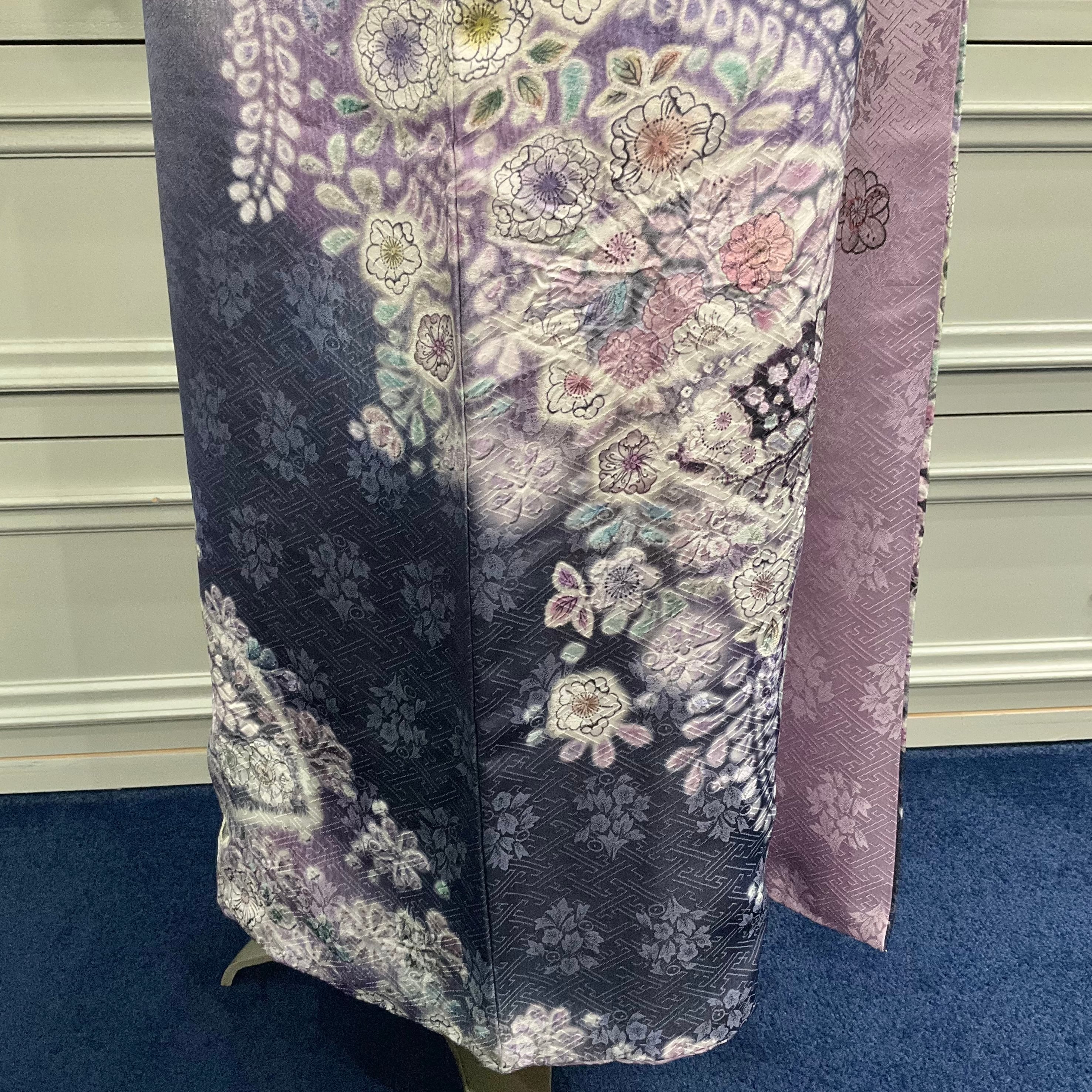 tall＊藤と桜の饗宴＊訪問着セット 辻ヶ花模様 流水 地紙 卒業式 入学