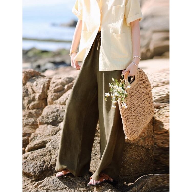 ドローストリング クロップドパンツ B0131