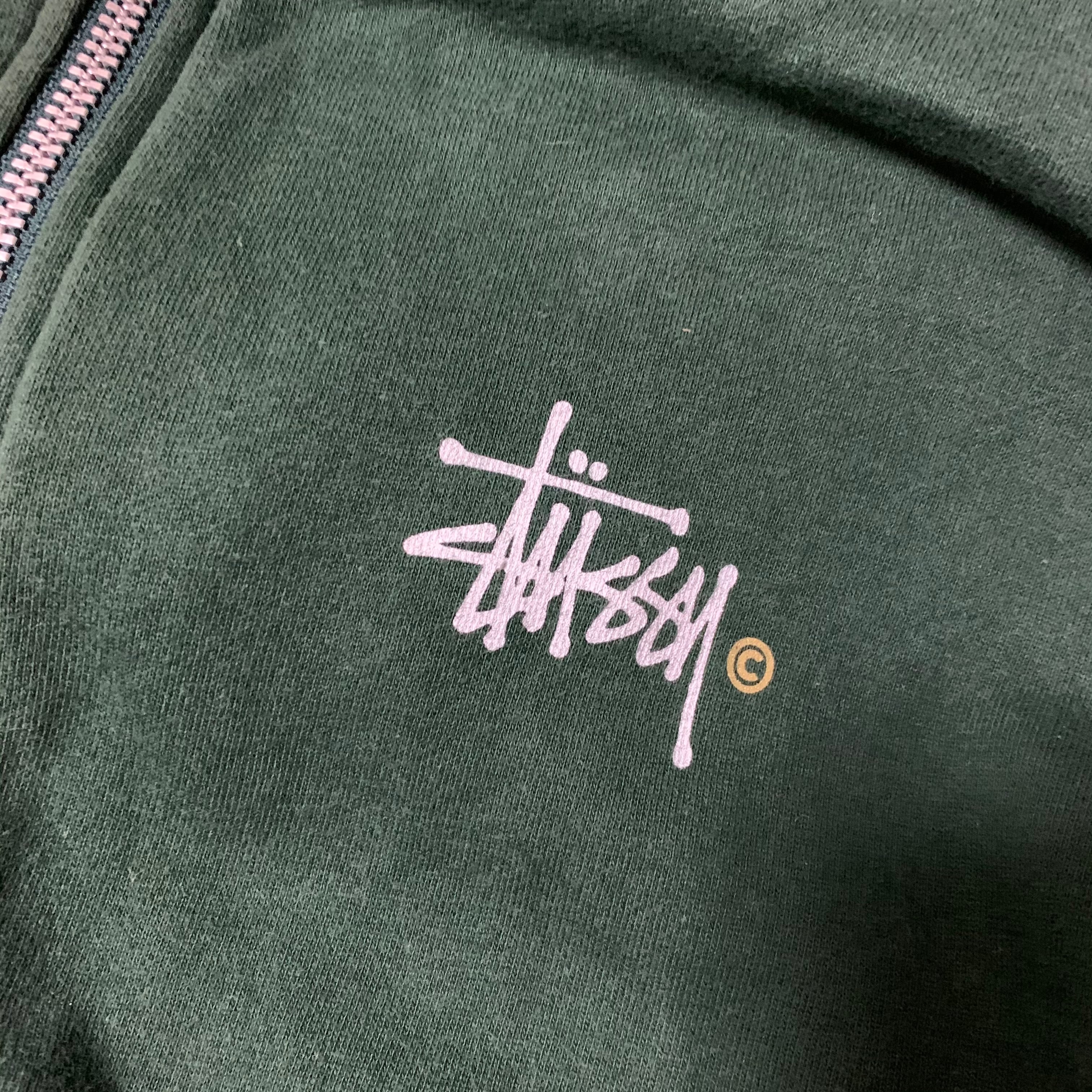 【人気カラー】stussy ステューシー パーカー フルジップ 古着 XL