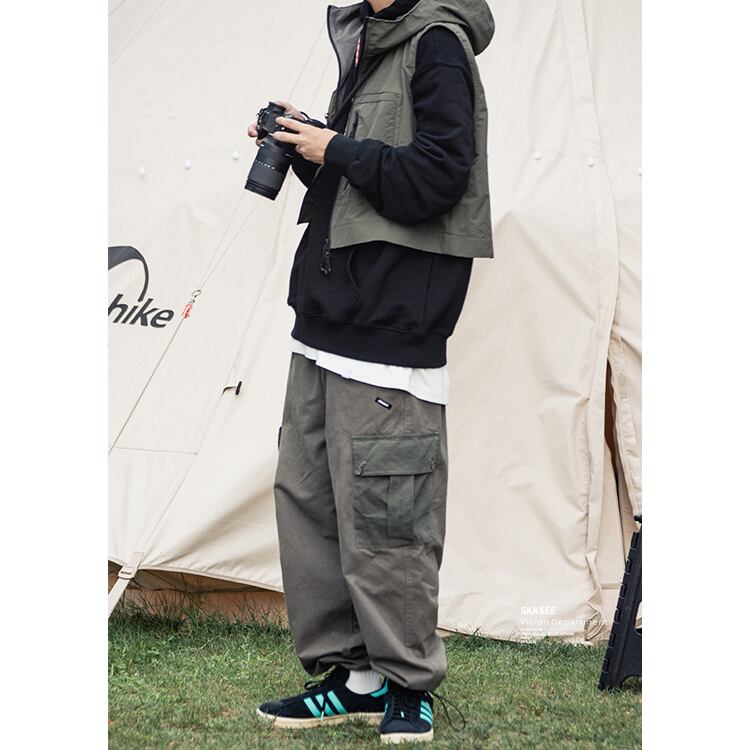 ★RETRO LOOSE WASHED TAPERED PANTS　　24259