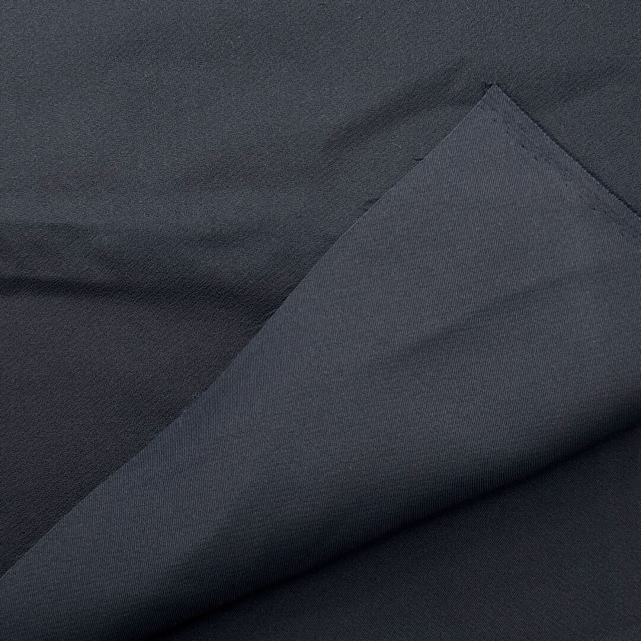 ★TC613◆2m◆ポリエステル100%シボ加工綾織り生地◆ブラック