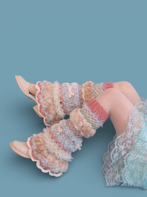 MONSTER knit leg warmers(multi color A)