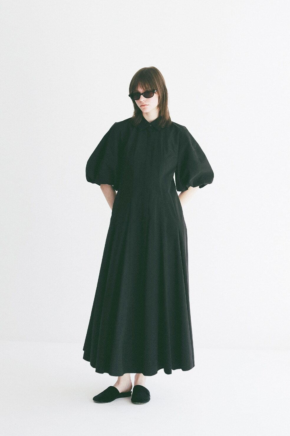 CLANE FORM SLEEVE PANEL LINE SHIRT ONEPIECE | FLICKA ASHIYA