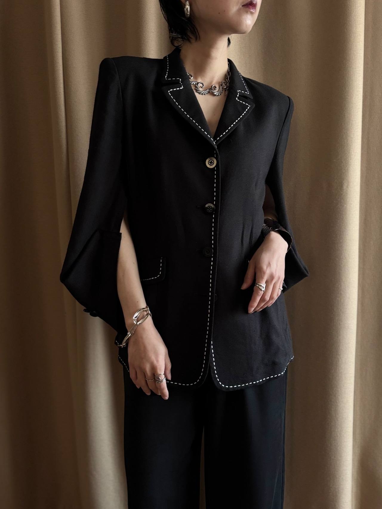 sculptural sleeve mode remake jacket-5198-3