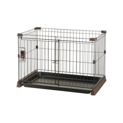 リッチェル Nお掃除簡単ペットサークル 90-60 ダークブラウン