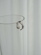 RITSUKO KARITA - Silver Ear Flat Ring :Silver|small article/耳飾りの記憶/Silver925
