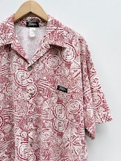 80s JIMMY'Z S/S OPEN COLLAR SHIRT MADE IN USA Size L