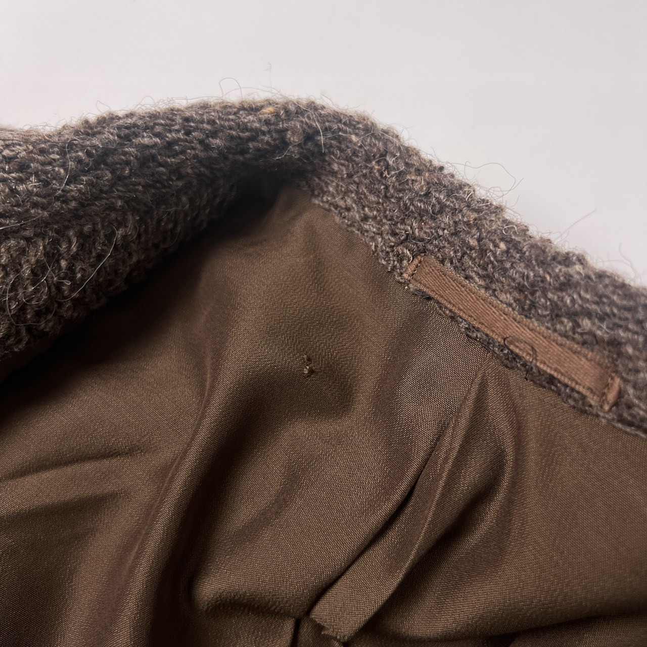 COMME des GARCONS コムデギャルソン ダブル ウール テーラードジャケット M/ブラウン/白タグ/70s