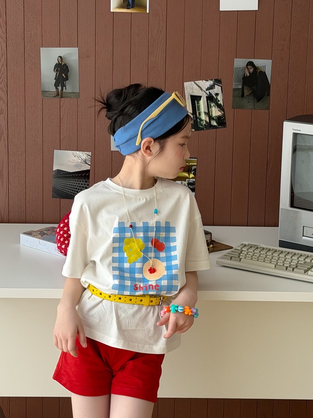 【KID】シャインフルーツプリント半袖Tシャツ - 8