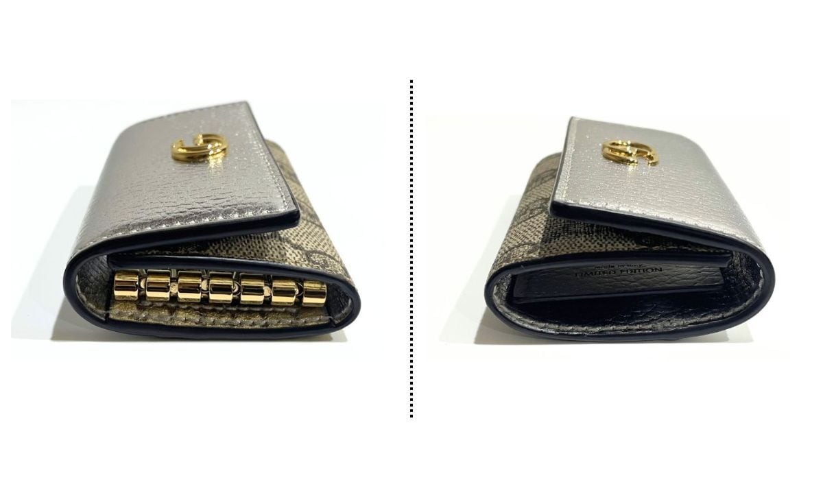 日本限定 GUCCI グッチ 6連キーケース GGマーモント バイカラー