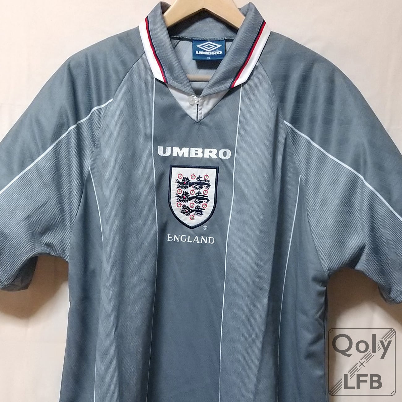 90sイングランド代表 アンブロ製1996半袖ユニフォームD7092