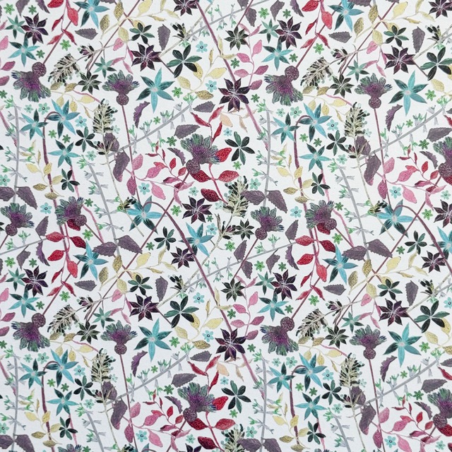 ラッピングペーパー Tatty co 英国製ペーパー summer stems 約50x70cm