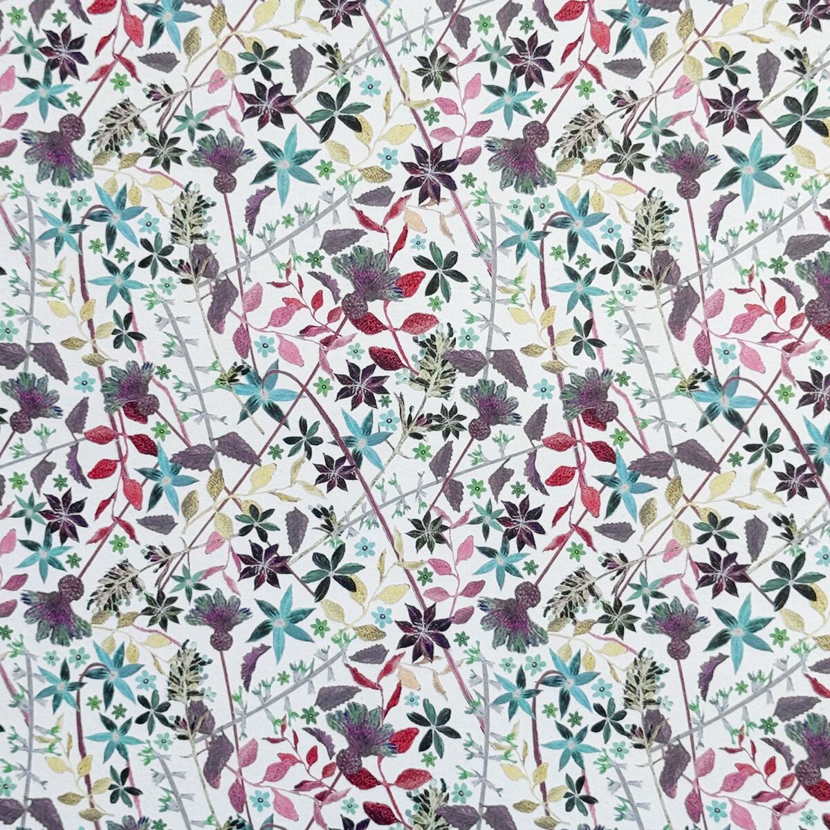 ラッピングペーパー Tatty co 英国製ペーパー summer stems 約50x70cm