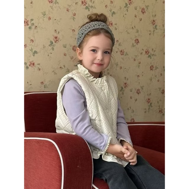 《予約》aiai ¨ kongkong dot padded vest