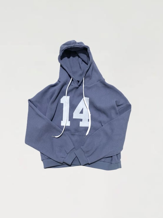 Human/予約【BOOCCE】14WAFFLE HOODIE (Blue)