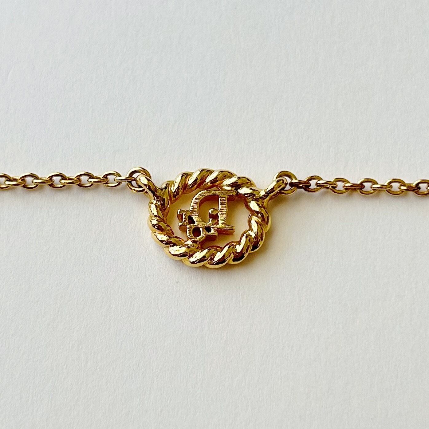 K*n様 Diorネックレス N6061】Christian Dior logo twist oval necklace/クリスチャン