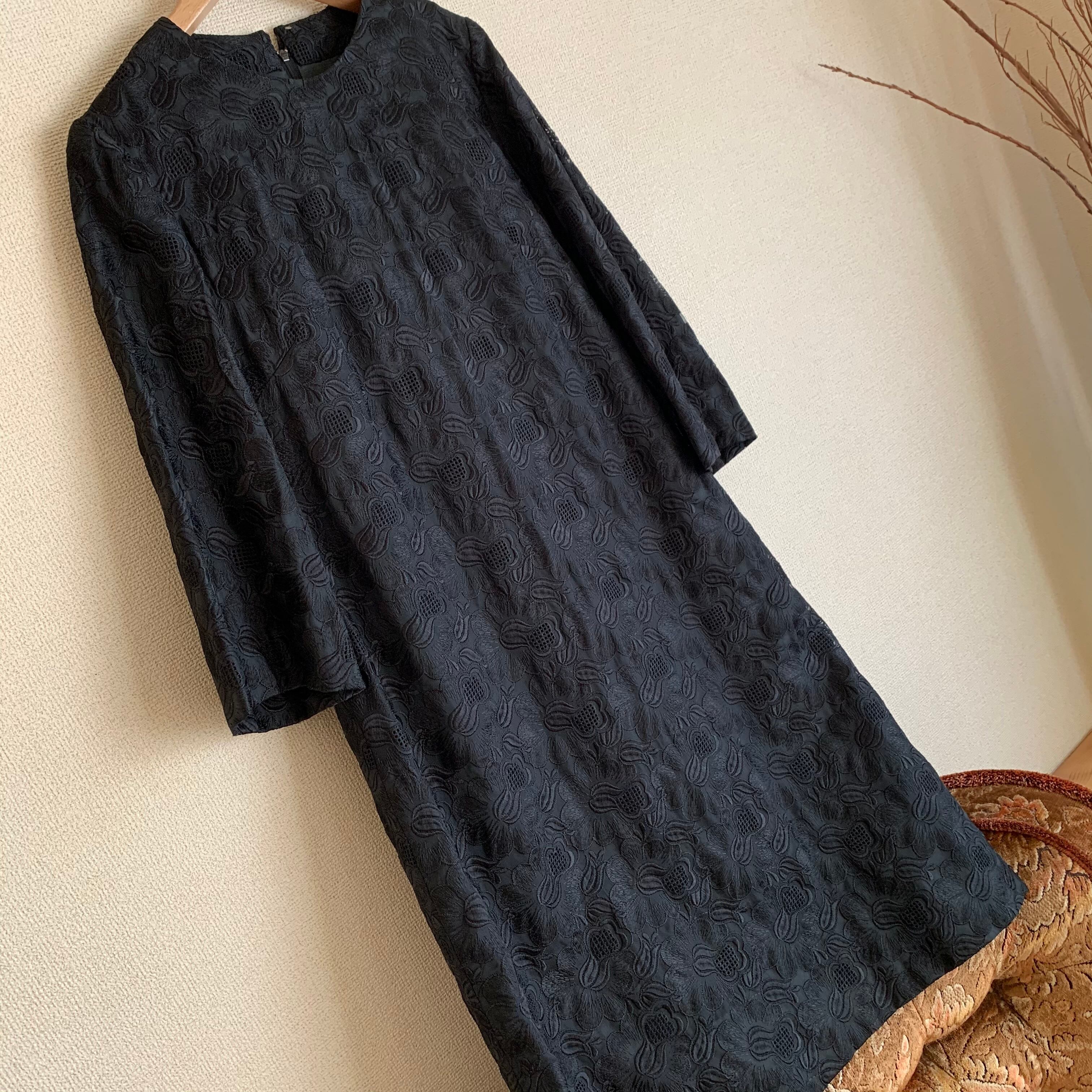 海外限定 刺繍 ワンピース 50s 古着 Vintage 60s ビンテージ アンティーク ロングワンピース Gsd Guru