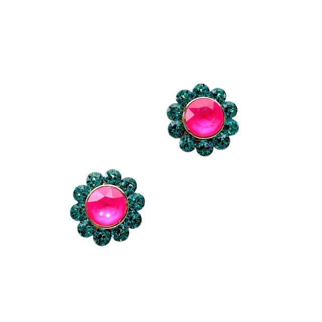 スワロフスキー シャイン(P×B) 【ピアス or イヤリング】