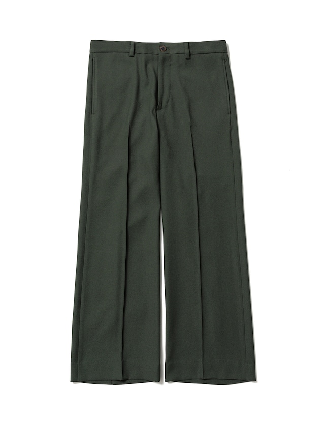 Sasquatchfabrix. / SEMI FLARE SILHOUETTE SLACKS(DARK GREEN)