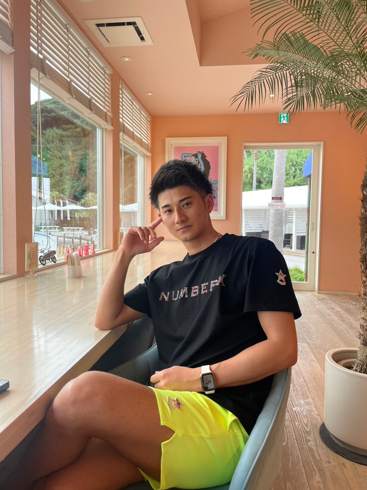 NUMBERX ラインストーンNUMBERXロゴ (半袖T-shirt) "BLACK"