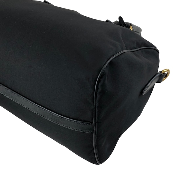 PRADA プラダ ボストンバッグ ブラック ロゴ ナイロン 2way vintage ヴィンテージ オールド 76zjdy